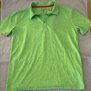 NWOT Reebok Green Polo Shirt with Red Trim